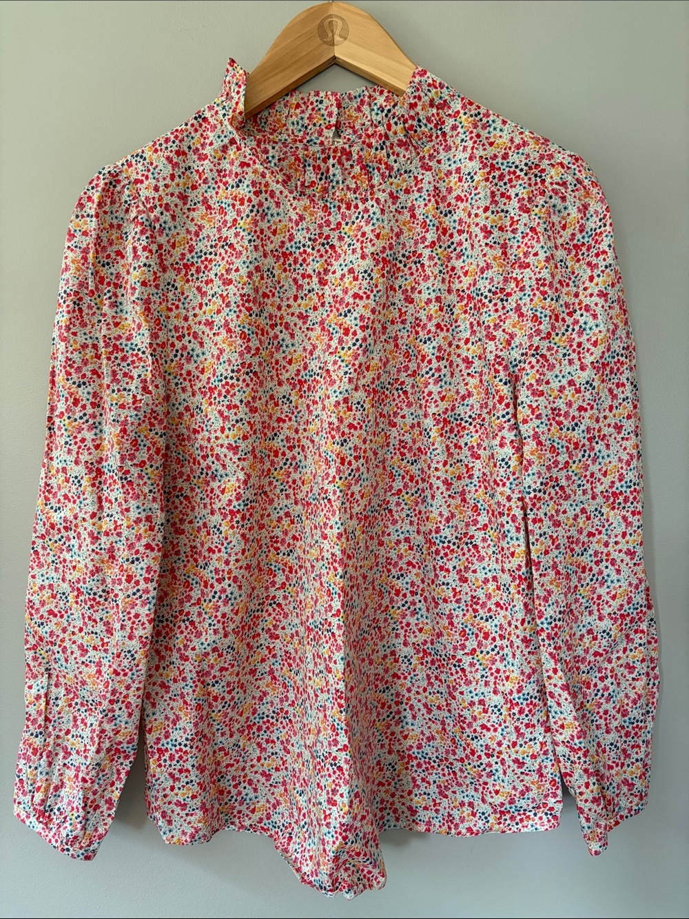 J. Crew x Liberty Phoebe Floral Ruffleneck Mock‎ Neck Blouse Top Small